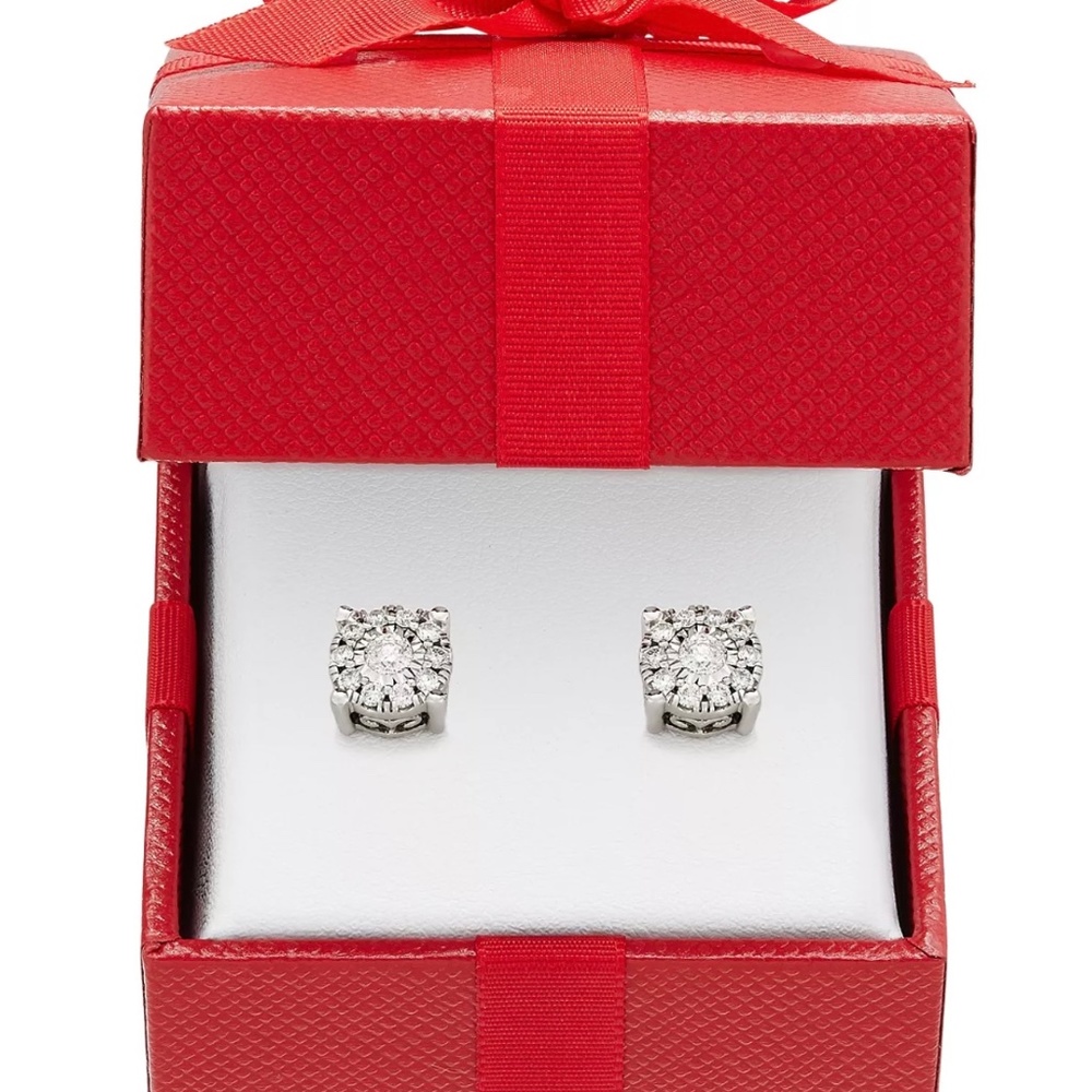 Diamond earrings stud 1/3 ct